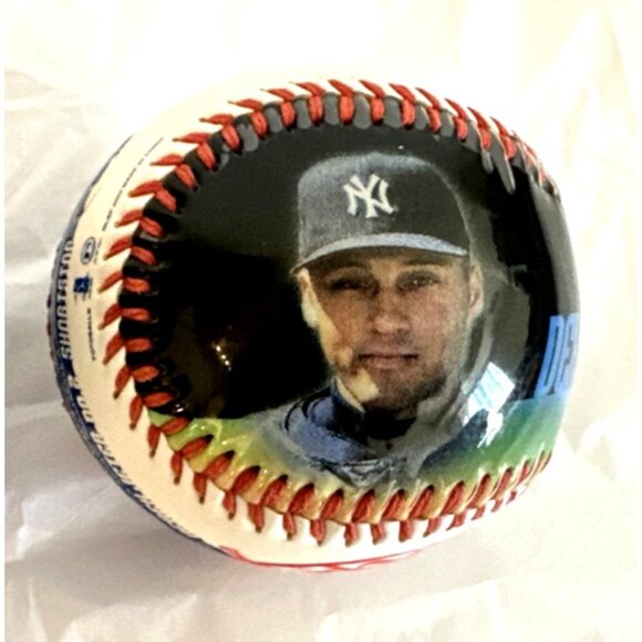 New York Yankees Derek Jeter Baseball Rare 2003 Fotoball Photo Ball Vintage NEW - Picture 11 of 11